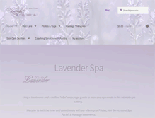 Tablet Screenshot of lavenderthespa.com